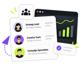marketing team ui cards
